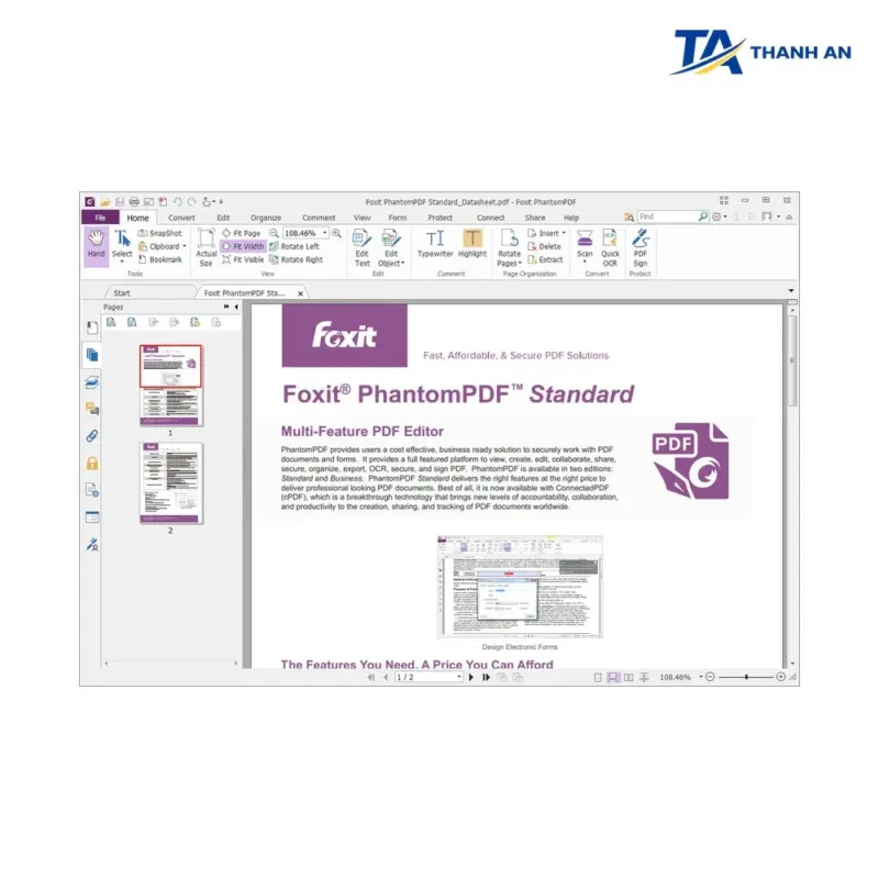 Phần mềm biên tập tài liệu Foxit PDF Editor Pro (Giấy phép vĩnh viễn Perpetual) - Ảnh 2