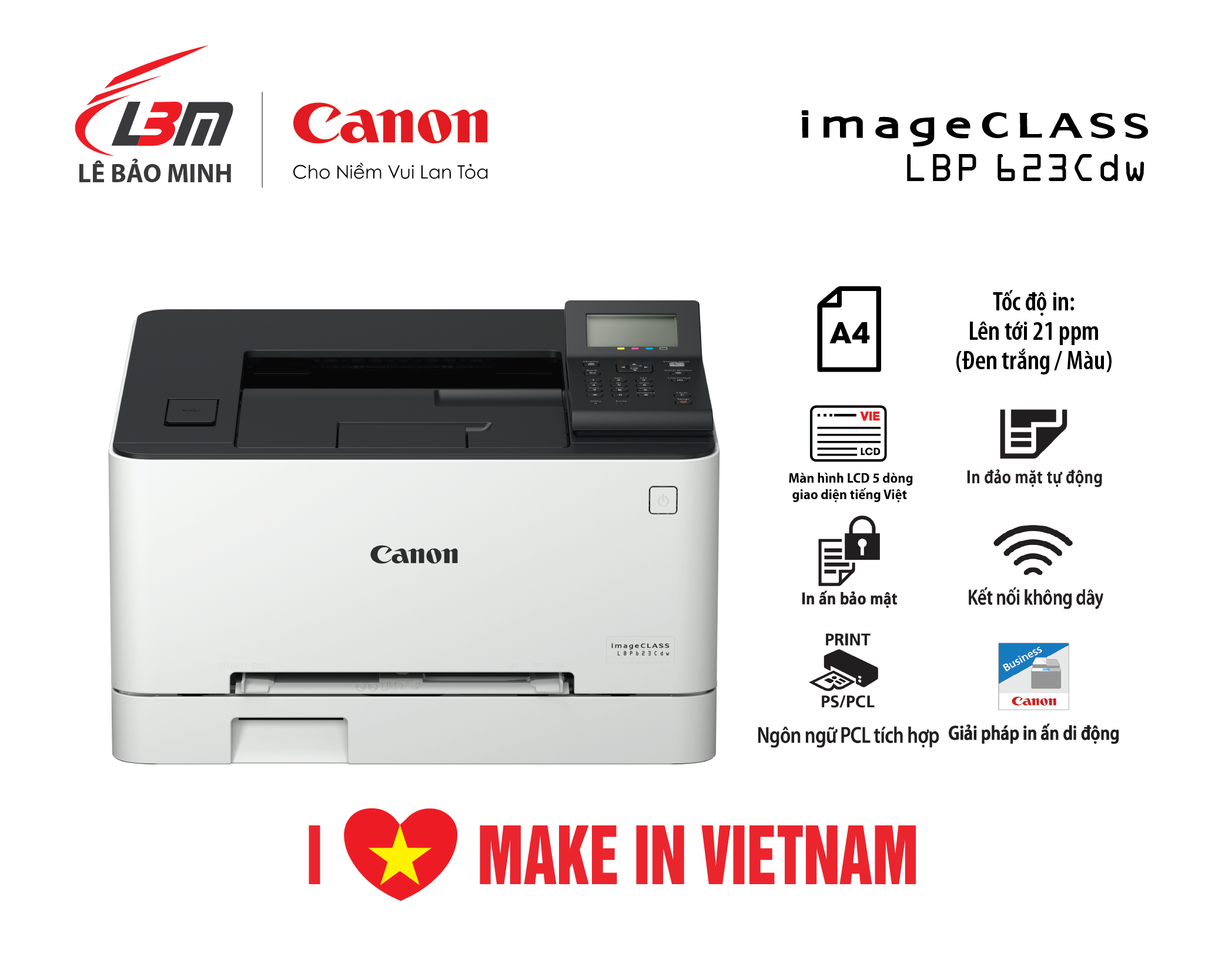 LBP623CDW Máy in laser màu Canon