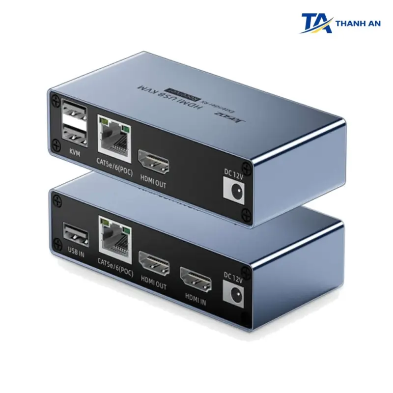 Bộ kéo dài HDMI qua cáp LAN 150m KVM Jasonz T-G183 Chính Hãng (Full HD 1080P, USB KVM, Loop Out) - Ảnh 1