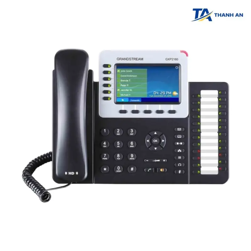 Điện thoại IP Grandstream GXP2160 Chính Hãng (6 SIP Lines, 24 Phím BLF, Màn hình màu 4.3 inch, PoE) - Ảnh 1